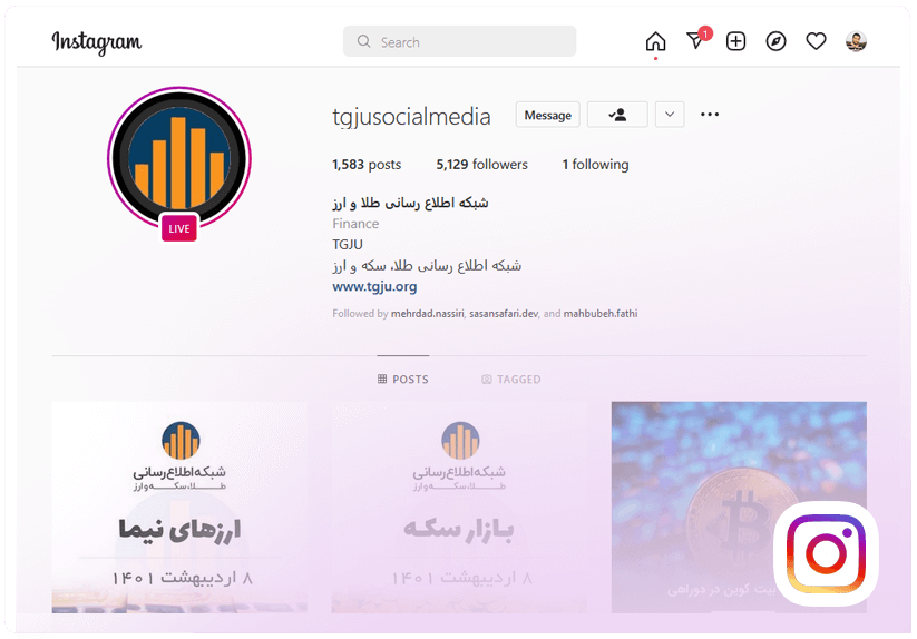 ۰۶. آیا وب سایت دارای صفحه اختصاصی در اینستاگرام می باشد؟